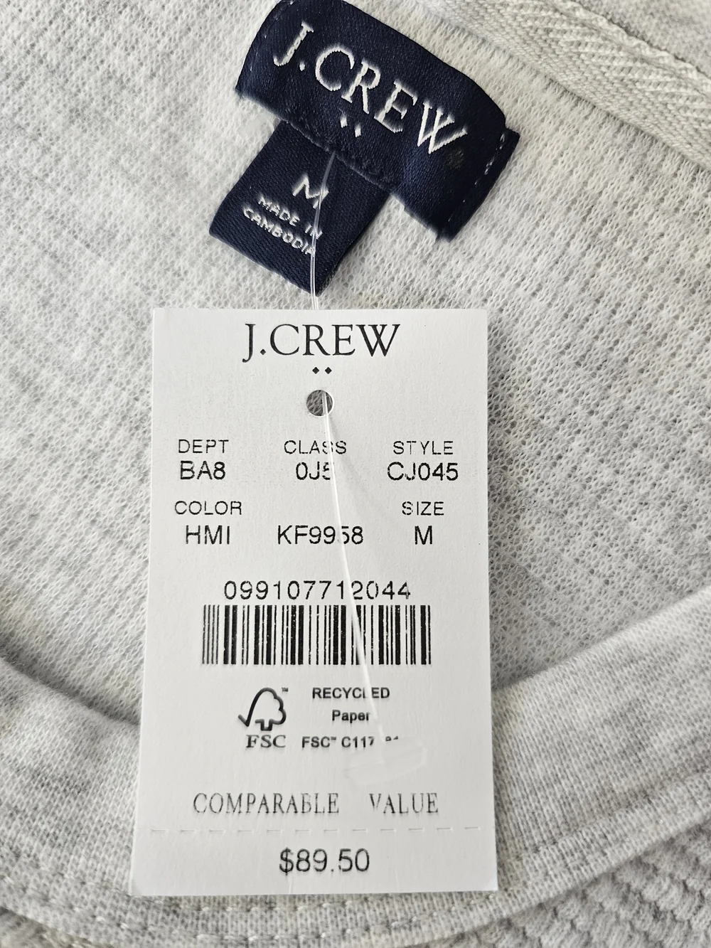 J. Crew Men's Cotton moss-stitch crewneck sweater - Picture 6 of 8